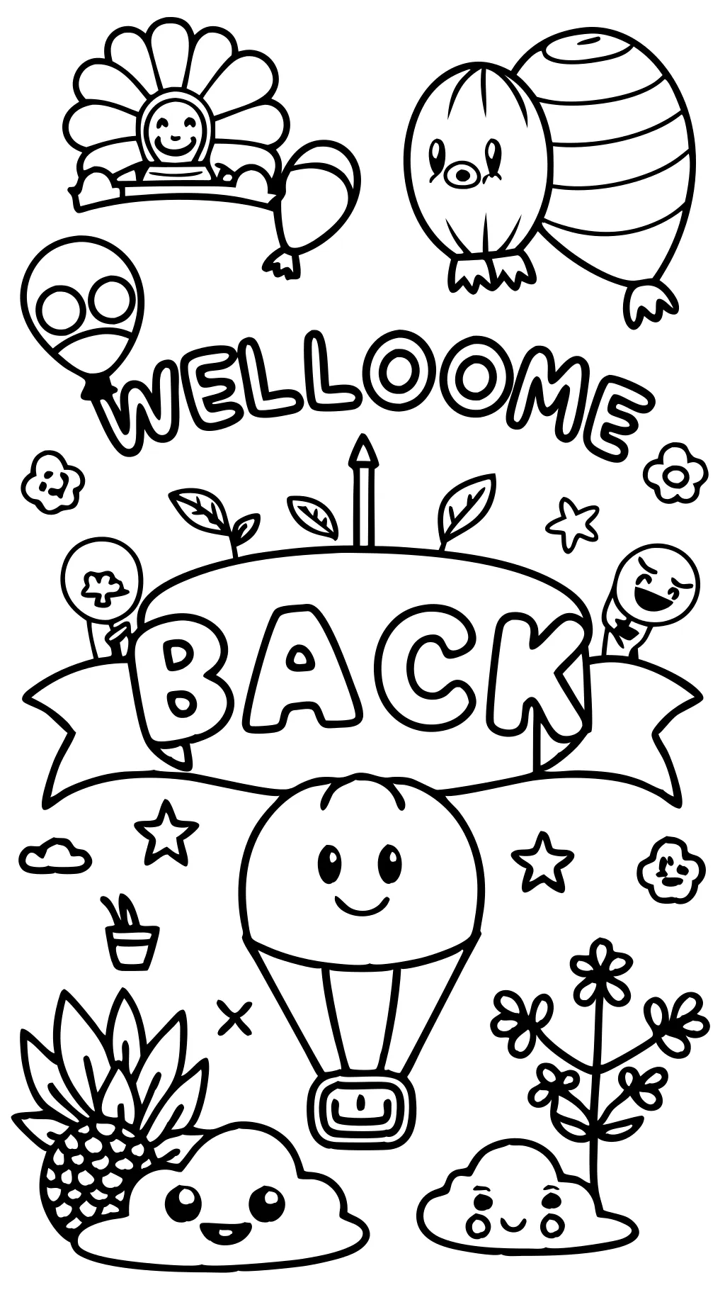 welcome back coloring pages